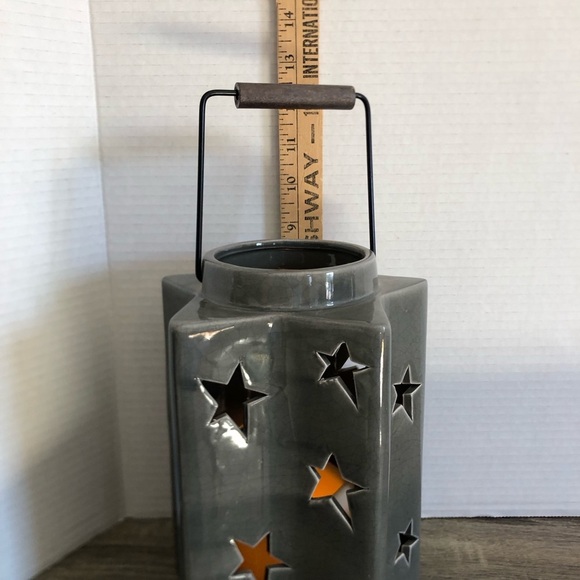Rustic Star Lantern with Battery Operated Candle - Picture 11 of 13